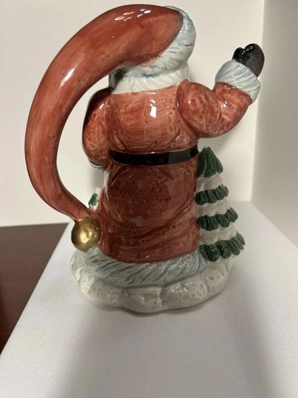 OCI Vintage Santa Candle Holder Christmas Decor Old Fashioned Santa